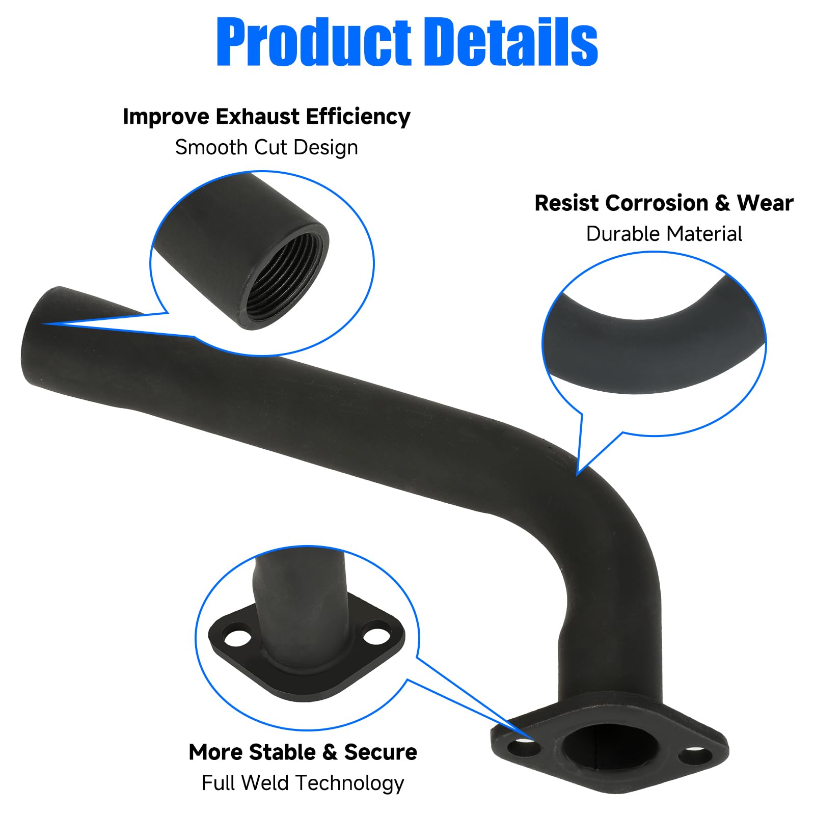 小物 Wasted Youth football muffler Amazon.com: YOXUFA Exhaust Header Pipe Muffler Replacement